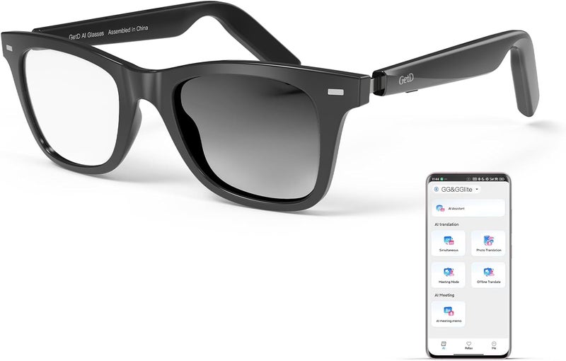 GetD 2026 AI Glasses for Men & Women, Smart Glasses Powered by ChatGPT, AI Real-time Translation with 145 Languages, 11H Music Play, Bluetooth Glasses with Photochromic Lens for Daily Use, Travel - Image 1